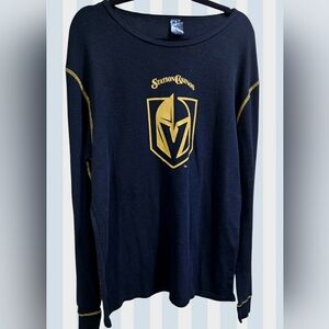 Black Vegas Golden Knights Thermal   Gold stitching Gold "Station Casino" logo.